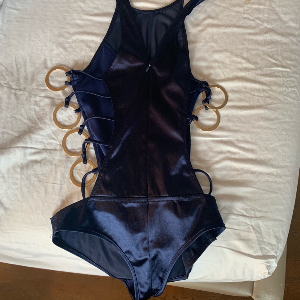 Royal blue one piece swimsuit